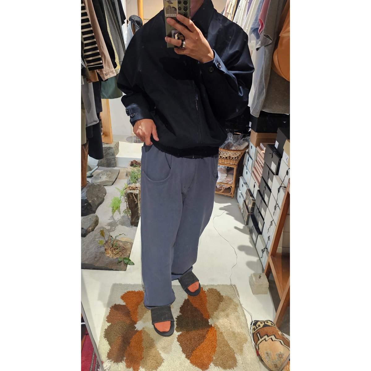パンツ ABELIA EDOWARD GOUCHA Sweat Slacks size2 ABELIA EDOWARD GOUCHA【アベリアエドワードゴウチャ】Echo