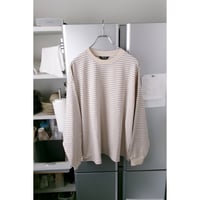 EVCON/ BORDER WIDE L/S T-SHIRT *IVORY