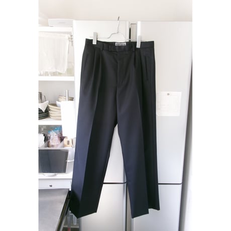 OLD FOLK HOUSE / Wool & Mohair Gabardine Trousers *NAVY