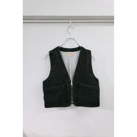 MY___ / DENIM VEST *BLACK