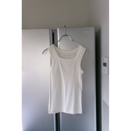 FUJI / COTTON SQUARE TANK TOP(for ladies) *OFF WHITE
