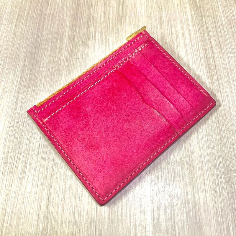 ミニマル ジップウォレット/色:ピンク/MAZZO (マチ付フラグメント