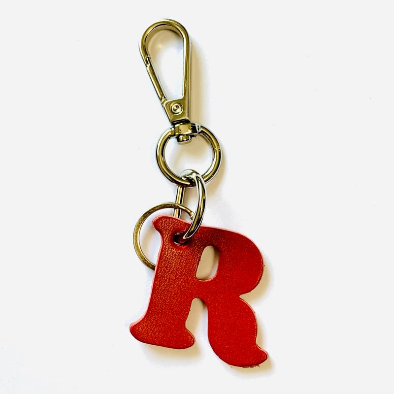 革色/アカ】アルファベットチャームA-Z/イニシャルキーホルダー