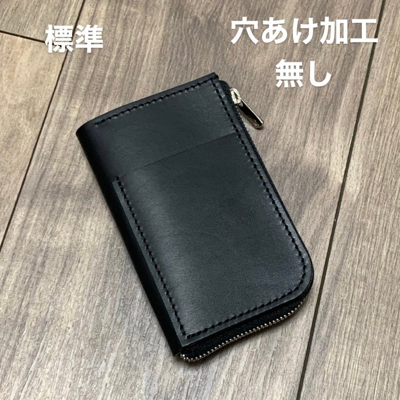 L字ファスナーキーケース/2color/スマートキー対応/リング付き/5