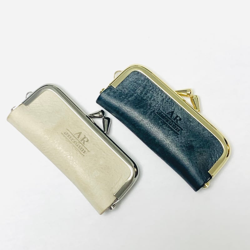 印鑑ケース / ハンコ入れ(がま口/ゴールド) | anroom leather