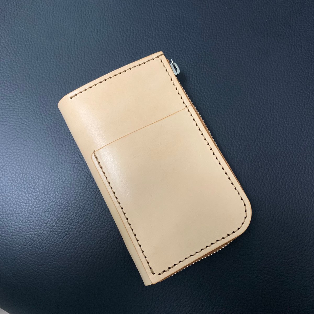 L字ファスナーキーケース/2color/スマートキー対応/リング付き/5連金具