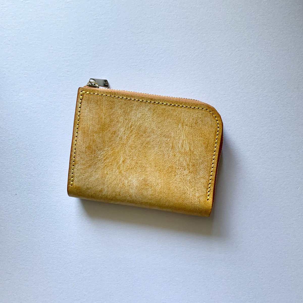 L字ファスナー ミニ財布/色:マスタード | anroom leather