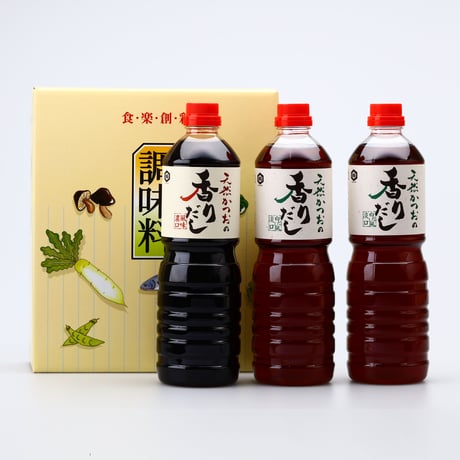 ギフトパッケージ香りだし「冬の陣」(香りだし濃口1本、淡口2本)