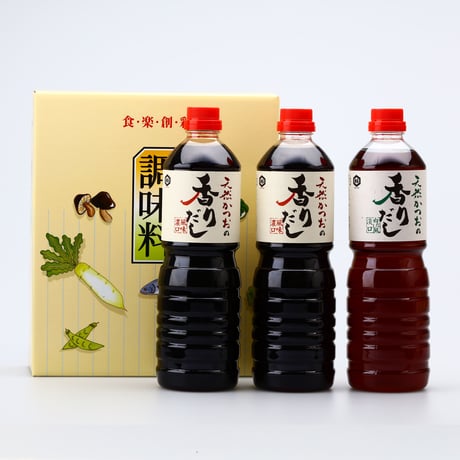 ギフトパッケージ香りだし「夏の陣」(香りだし濃口2本、淡口1本)