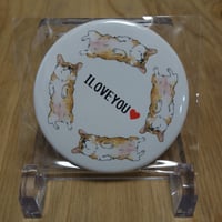缶バッチ７６ｍｍ　コーギー　タイプ１