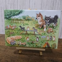 キャンバスアートSM トイプードル ブラック | あにまる堂