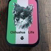 ブリキ缶メッセージカードセット　「チワワ」