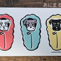 シュナウザー寝袋　耐水性ステッカー