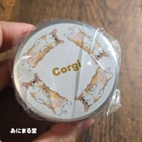 おやつ缶＆小物入れケース　コーギー　ごろん