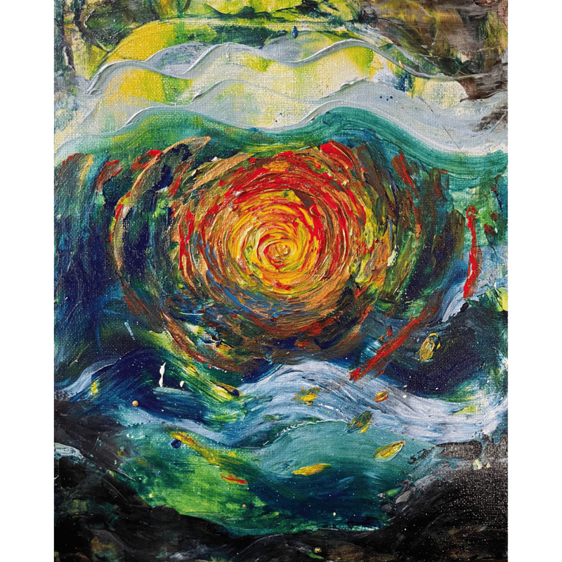 オリジナルハンドメイド 絵 無限大の宇宙の渦 あなたの中に拡がる無限大の宇宙を描くエネルギーアート