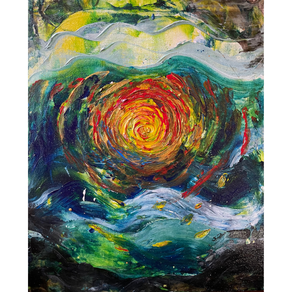 オリジナルハンドメイド 絵 無限大の宇宙の渦 あなたの中に拡がる無限大の宇宙を描くエネルギーアート