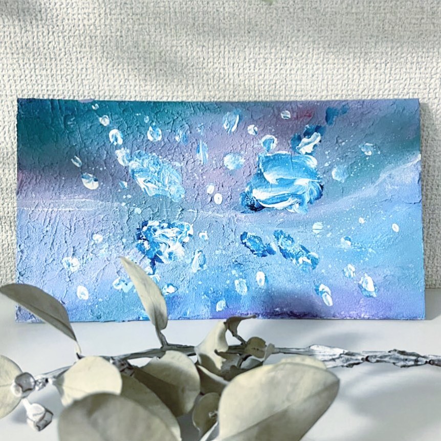 オリジナルハンドメイド 絵 無限大の宇宙の渦 絵画☆原画（1点限り）「Univers（宇宙）」（アクリル水彩画