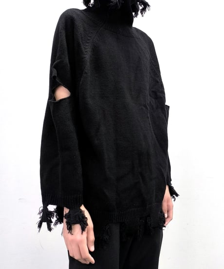 【雷太プロデュース】Damage & Slit Knit【数量限定追加販売分】Sparkle Closet