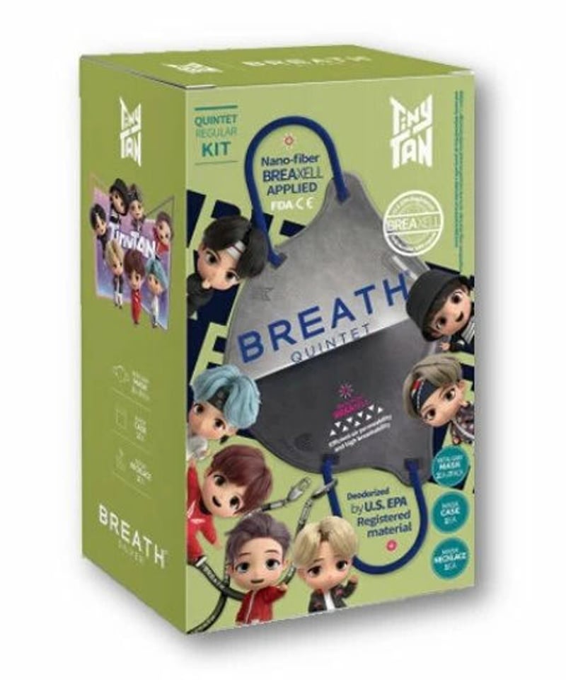 TinyTANマスク BTS防弾少年団 BREATH SILVER QUINTET MASK