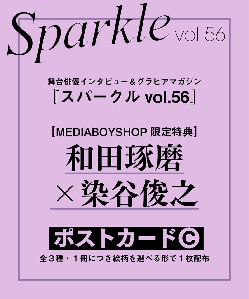 Sparkle vol.56』【MEDIABOY SHOP限定特典：和田琢磨×染谷俊之