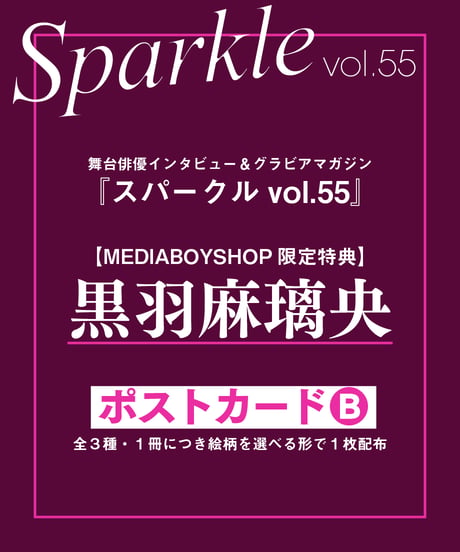 『Sparkle vol.55』【MEDIABOYSHOP限定特典：黒羽麻璃央ポストカードB】