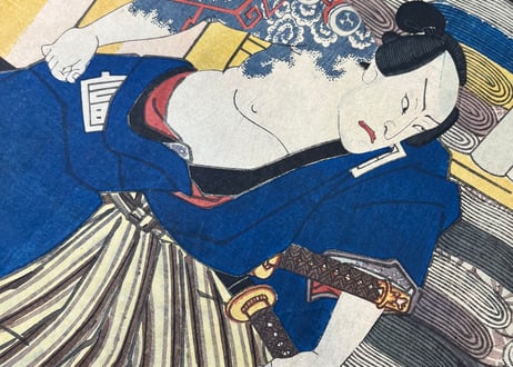 青砥稿花紅彩画/三代豊国