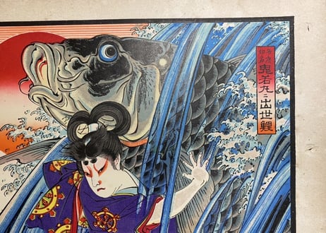 引札　見本　鬼若丸出世鯉