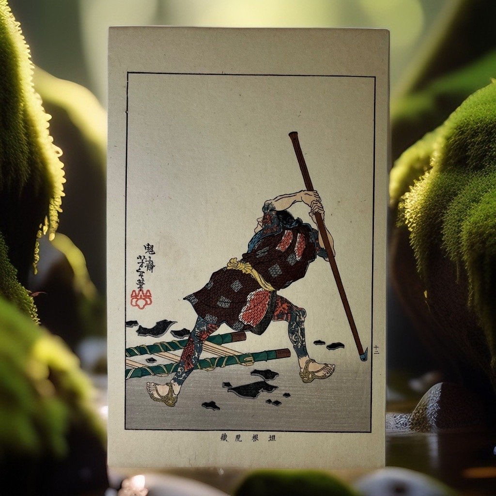 書掛。明治末期文部大臣.川崎 卓吉「協堂」先生 「夜静海涛三千里，月明飞錫下天風 03531_01.jpg