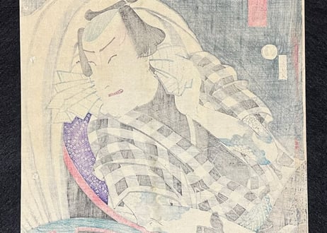 Jinrikisha・Kunichika Toyohara/人力車　神田の菊-豊原国周