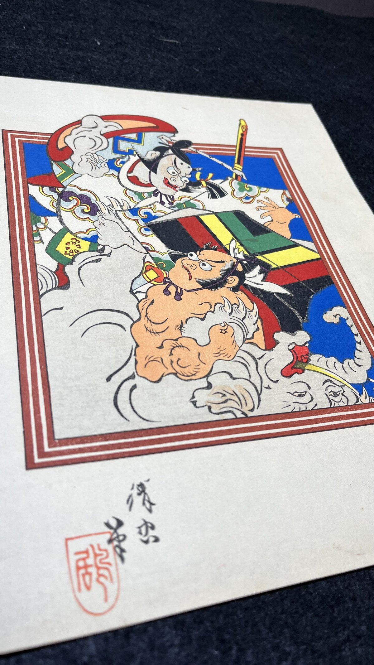 インドの絵【SATYABATI】送料込★ 主題の漆絵: 蔓にいるバッタ Lacquer Paintings of Various