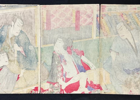 Yokoni Shimada Kanokono Furisode・Kunichika Toyohara/横島田鹿子振袖-豊原国周