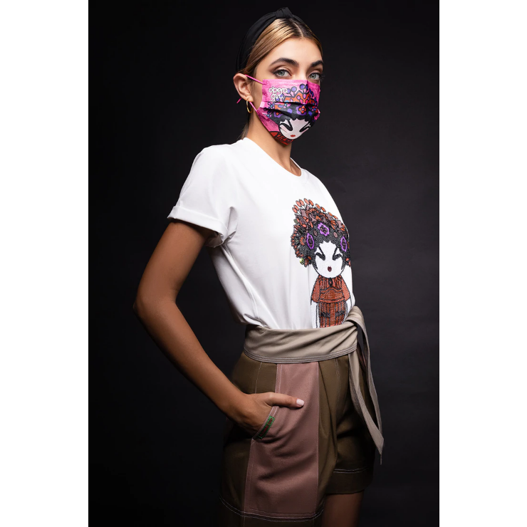 Opera Girl （by ヴィヴィアン・タム）3層不織布マスク （1箱10枚入り/１枚ずつ個包装）サイズ：175mm x 95mm