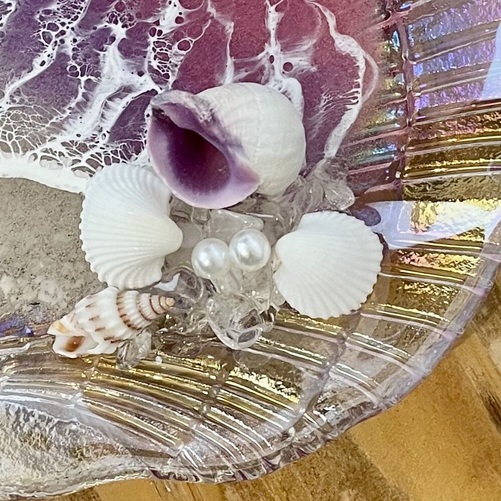 Aurora Shell Plate♡波アートのジュエリートレイ 【送料無料】 | Artl