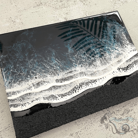 Ocean Wall art𓇼波アートパネル／ブラックオーシャン