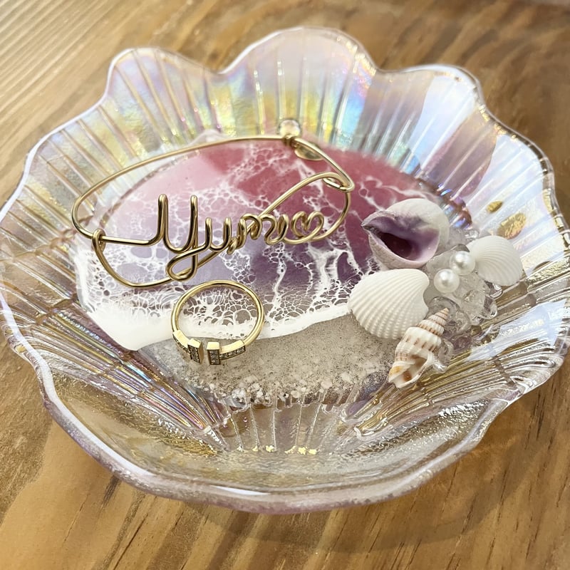 Aurora Shell Plate♡波アートのジュエリートレイ 【送料無料】 | Artl