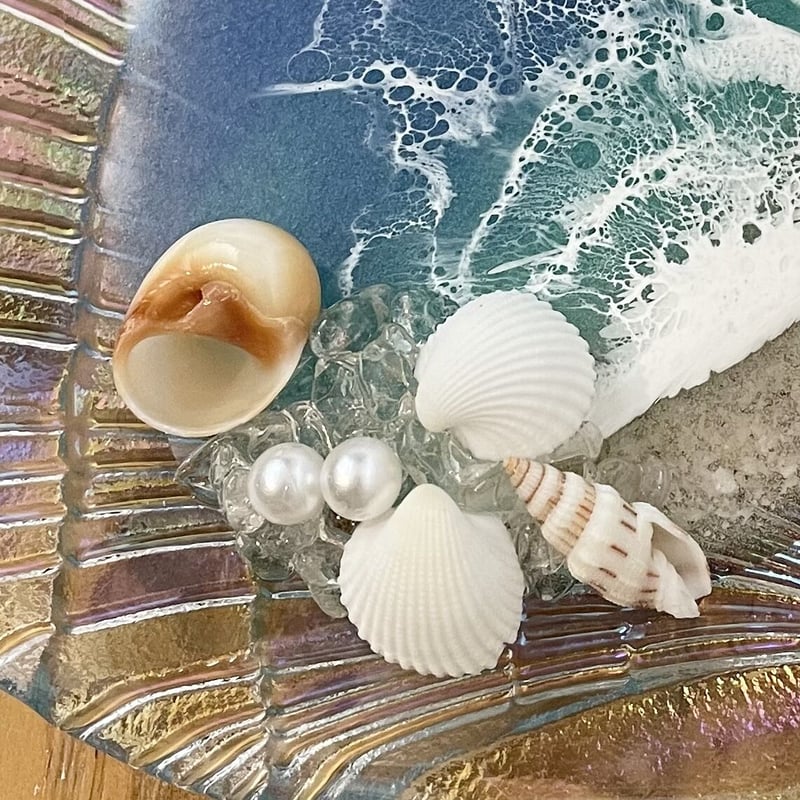 Aurora Shell Plate♡波アートのジュエリートレイ 【送料無料】 | Artl
