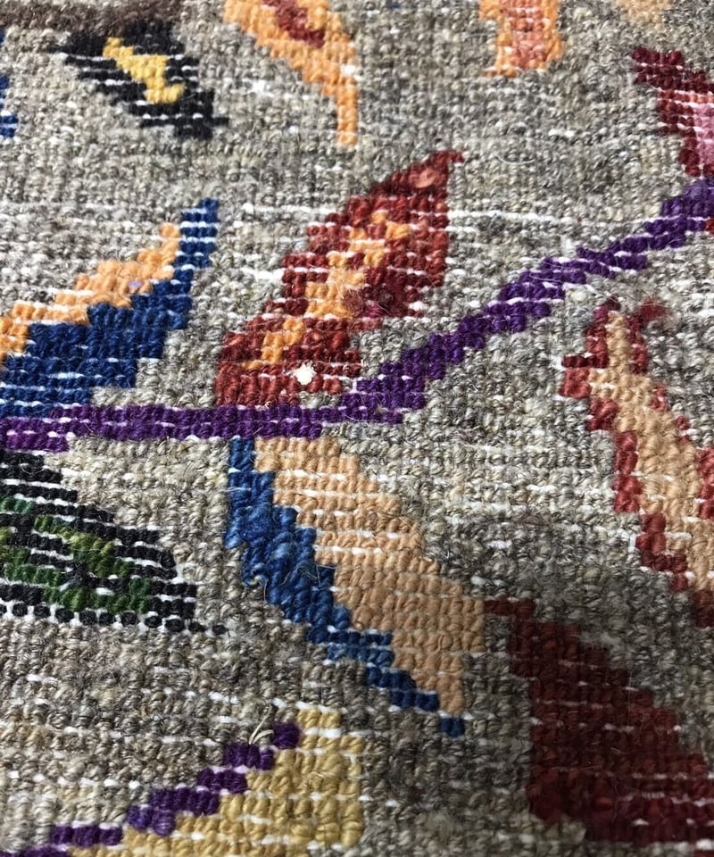 新品 ペルシャ絨毯 手織りリズギャッベ 120cm×90cm ナチュラル 生命の