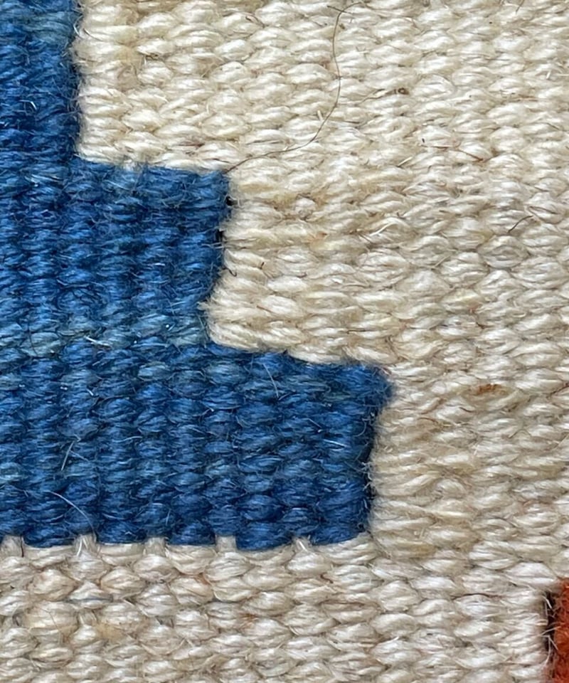 新品 ペルシャ絨毯 手織り キリム ウール 草木染め 幾何学模様