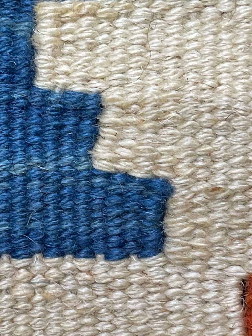 新品 ペルシャ絨毯 手織り キリム ウール 草木染め 幾何学模様 