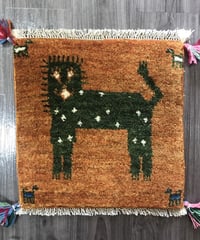 新品 ペルシャ絨毯 手織り キリム ウール 草木染め 幾何学模様