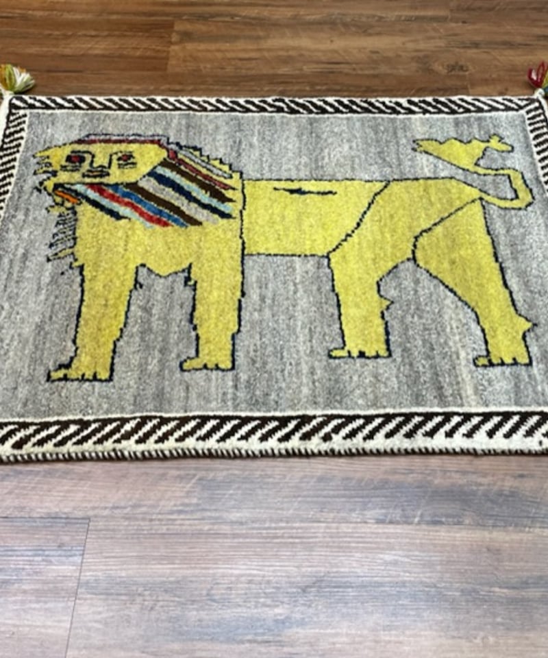 デューク様用 新品　ペルシャ絨毯　手織り　ギャッベ　キャシュクリ　ライオン デューク様用 新品 ペルシャ絨毯 手織り ギャッベ キャシュクリ