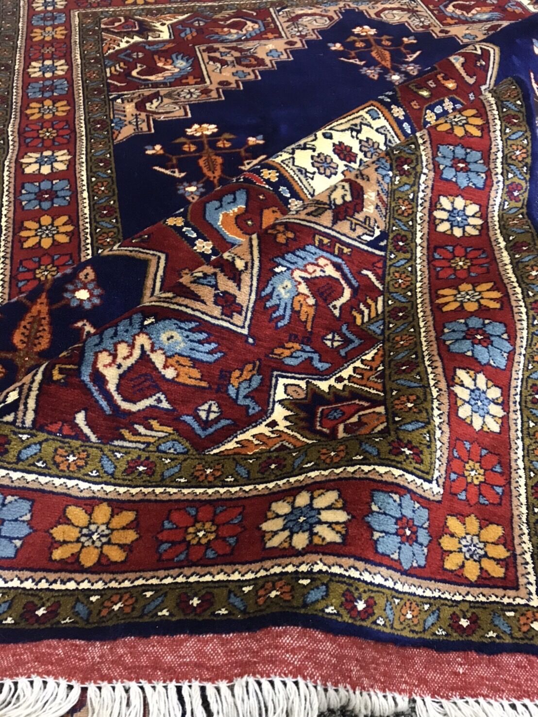 当店限定商品 カシュガイ 162×91cm トライバルラグ ペルシャ絨毯