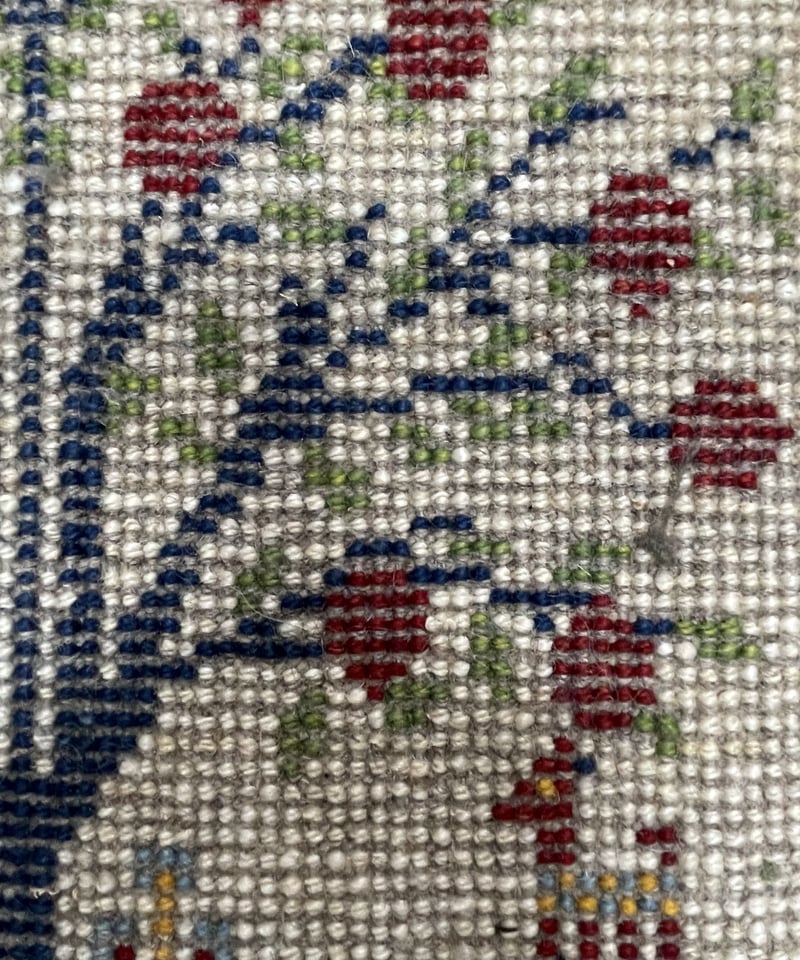 新品 ペルシャ絨毯 手織り ギャッベ 39cm×39cm ナチュラル