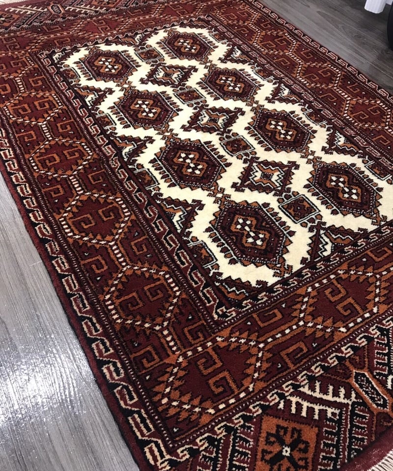 新品キリムラグ手織り草木染め