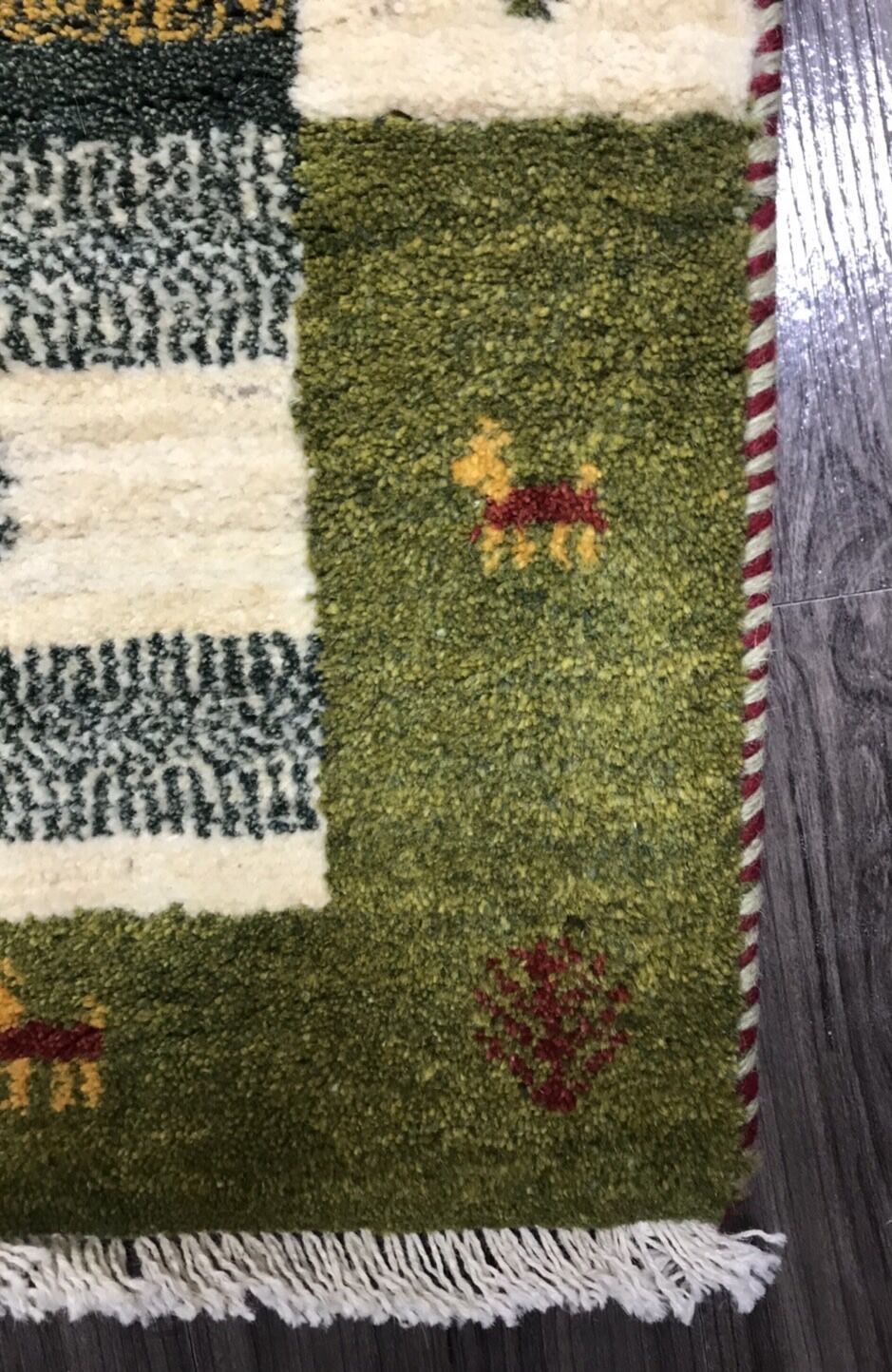 新品 ペルシャ絨毯 手織り ギャッベ 88cm×63cm | SASANIAN RUGS