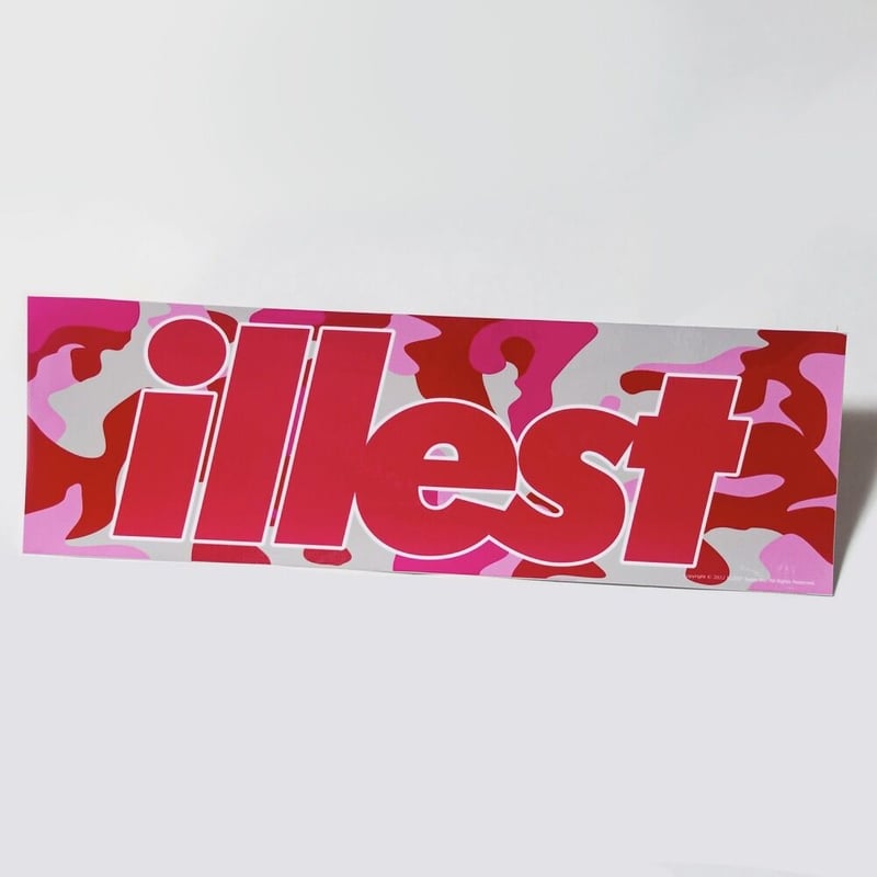 illestボックスステッカー カラー:カモピンク | illest Japan
