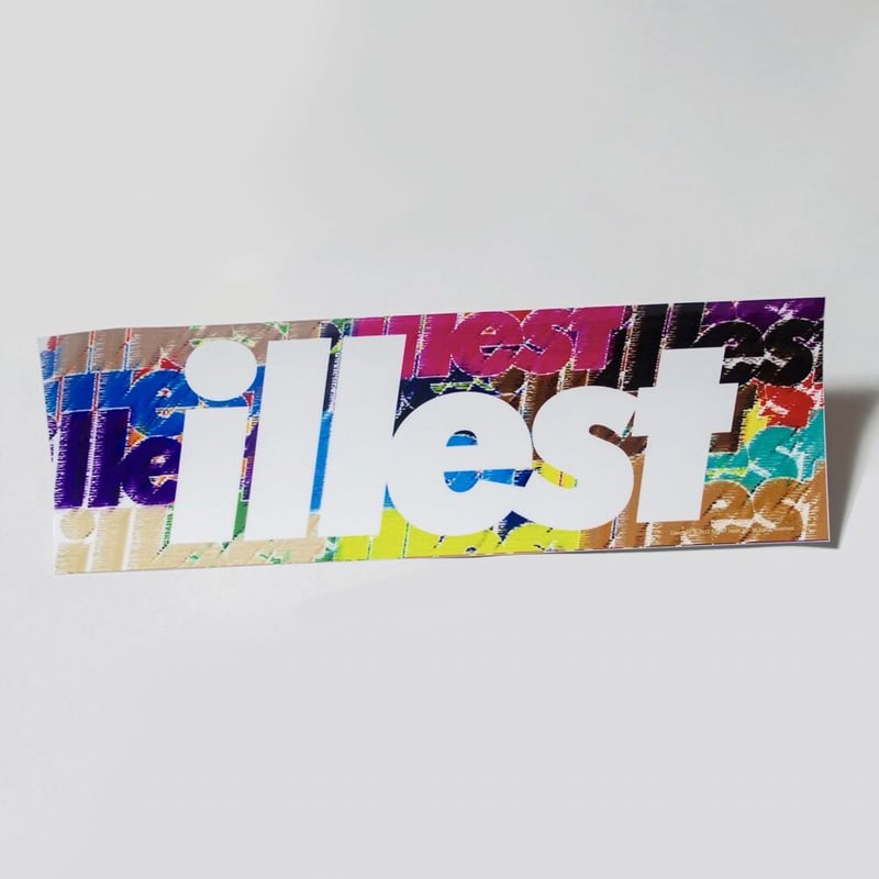 illestボックスステッカー カラー:ホワイト | illest Japan