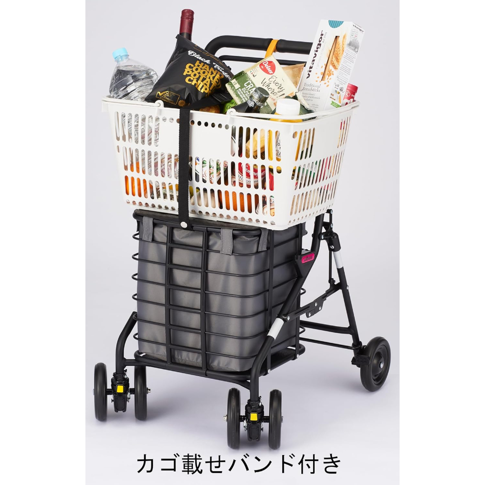 2日間限定値下げ！折りたたみシルバーカー ベストパル小花ブラウン アルミフレーム ベストパル／ウィズワン | WITH ONLINE SHOP