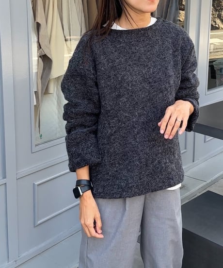 fluffy candy pullover charcoal