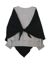 scarf docking blouse  l.gray